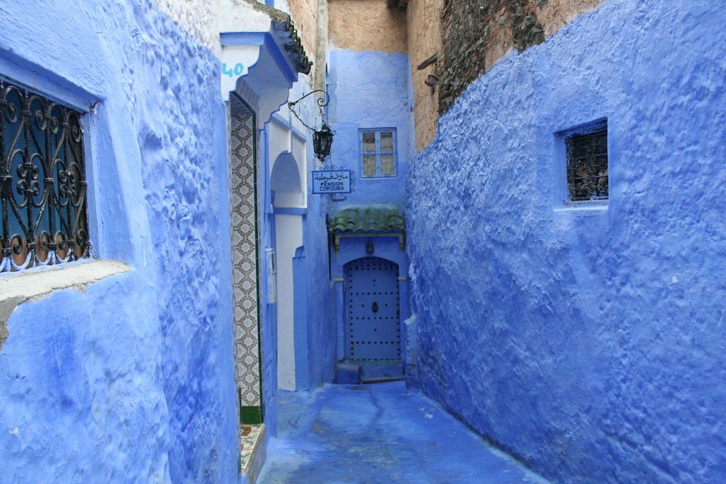 Calle Azul En Chefchaouen