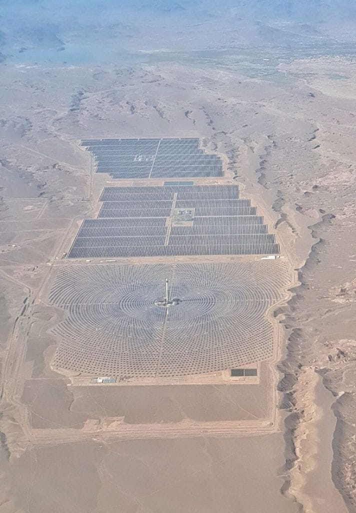 Estacion de energia solar de Ouarzazate en Marruecos