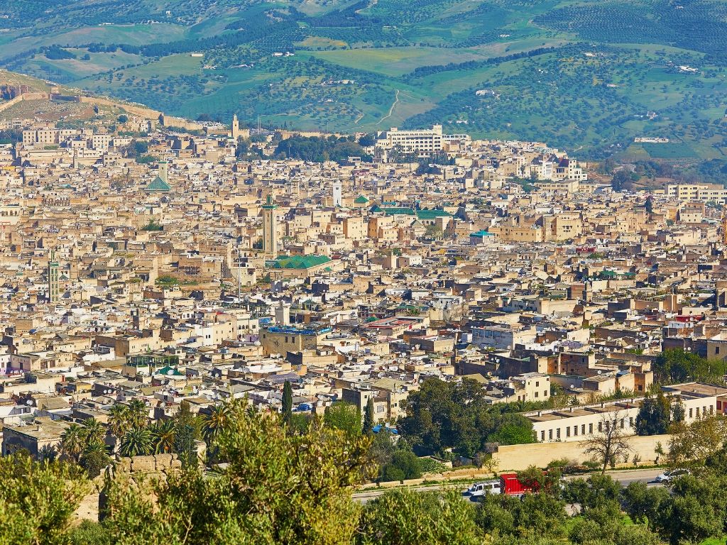 Las vistas panorámicas de Fez