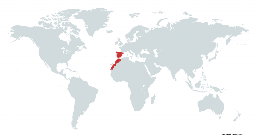 Mapa españa marruecos
