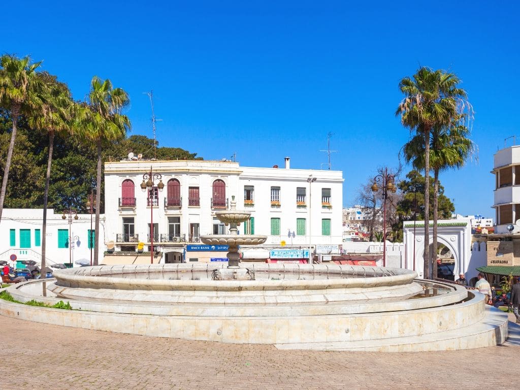 Plaza 9 de abril en Tanger Marruecos