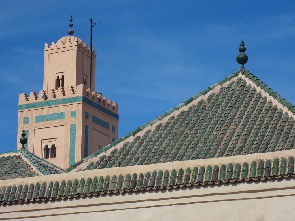 Arquitectura de una mezquita en Marrakech
