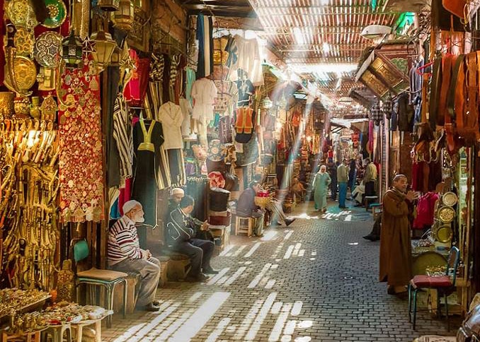 Dentro de la Medina de Marrakech