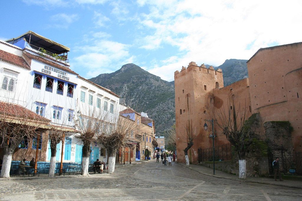 Centro De Chefchaouen En Marruecos
