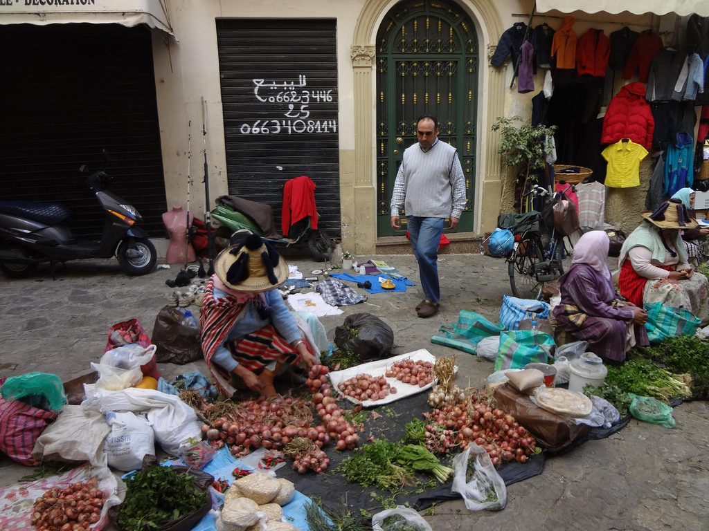 Mercado Dentro De La Medina De Tanger
