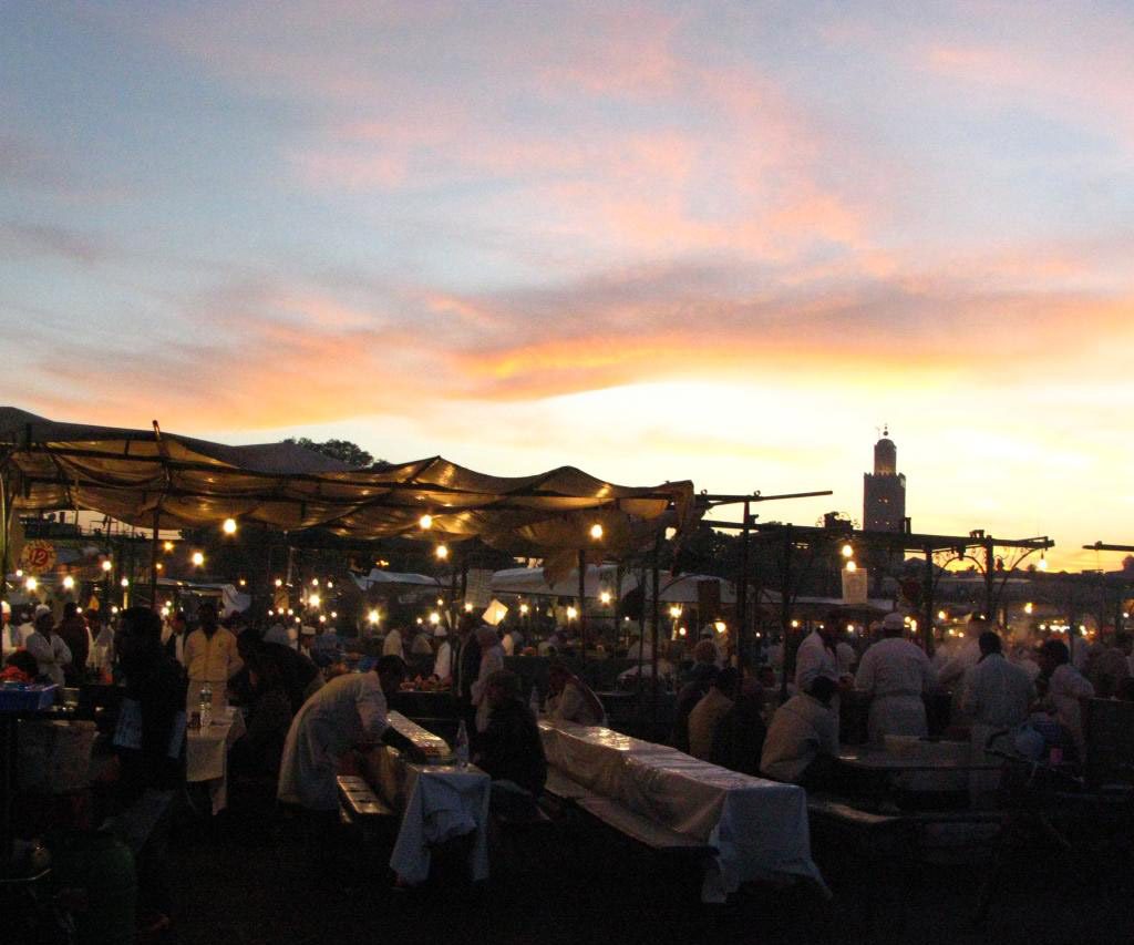 Plaza Jemaa El Fna De Marrakech En Marruecos