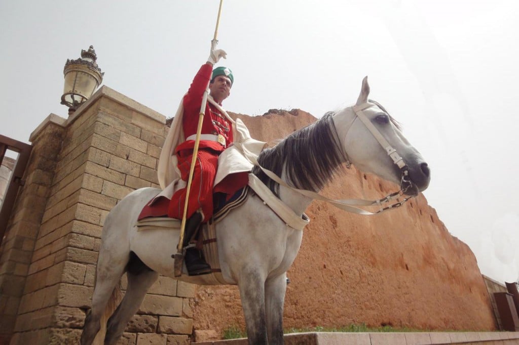 Guardia Real a caballo en Rabat en Marruecos