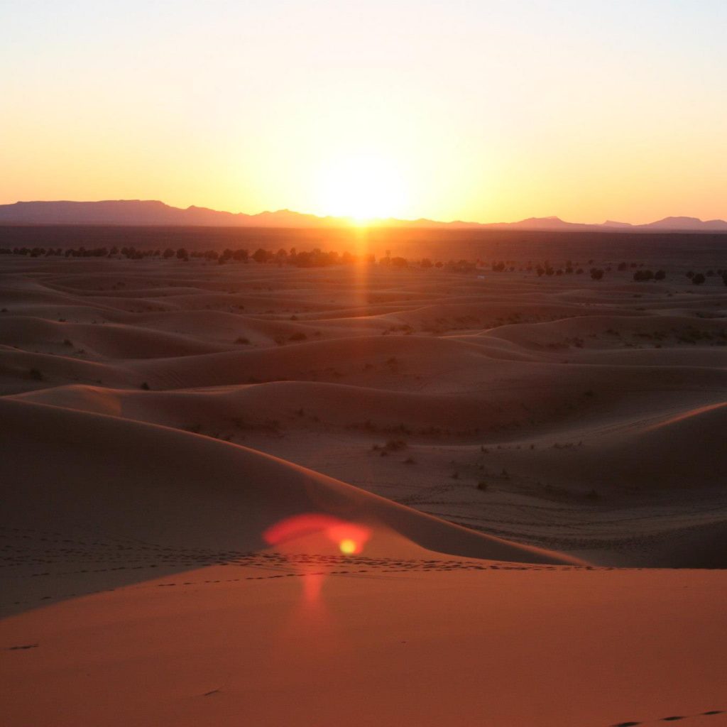 Puesta Del Sol En Erg Chebbi